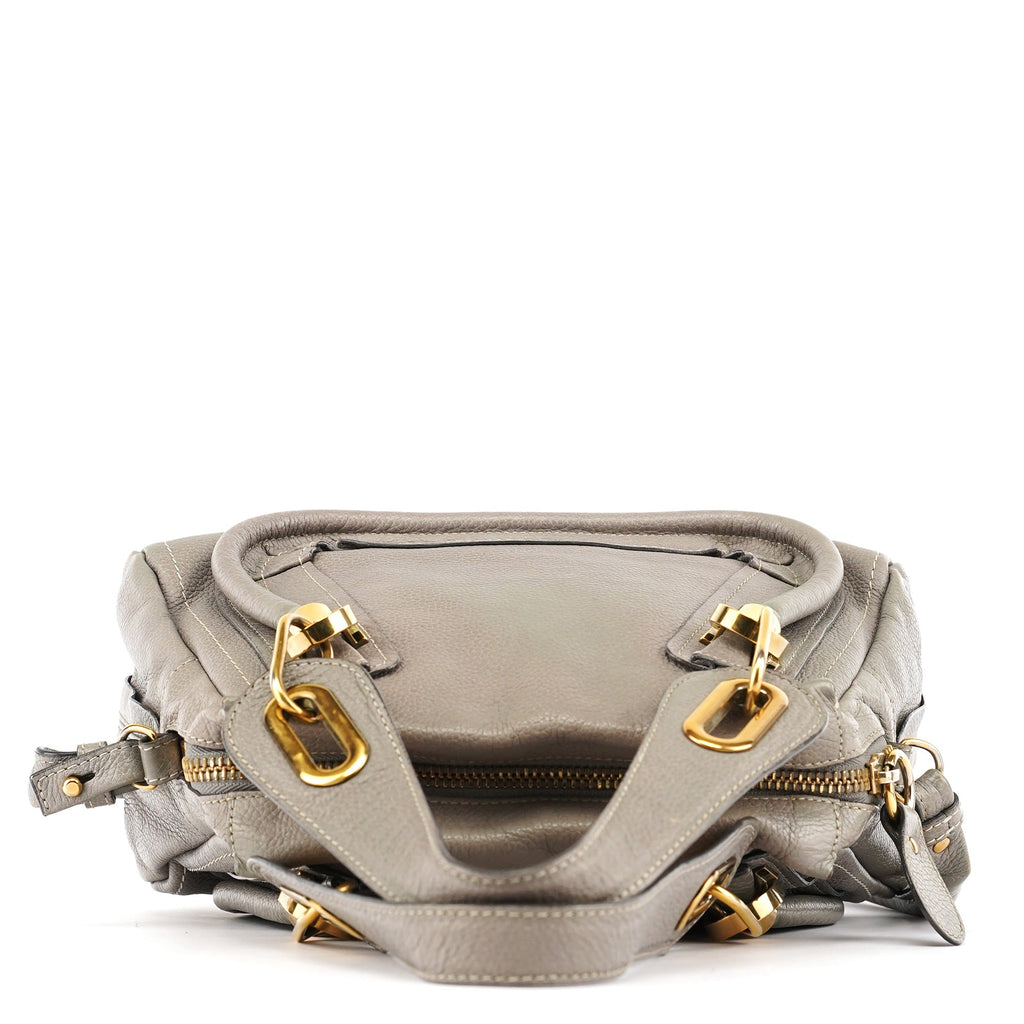 Grey Leather Paraty 2-Way Bag