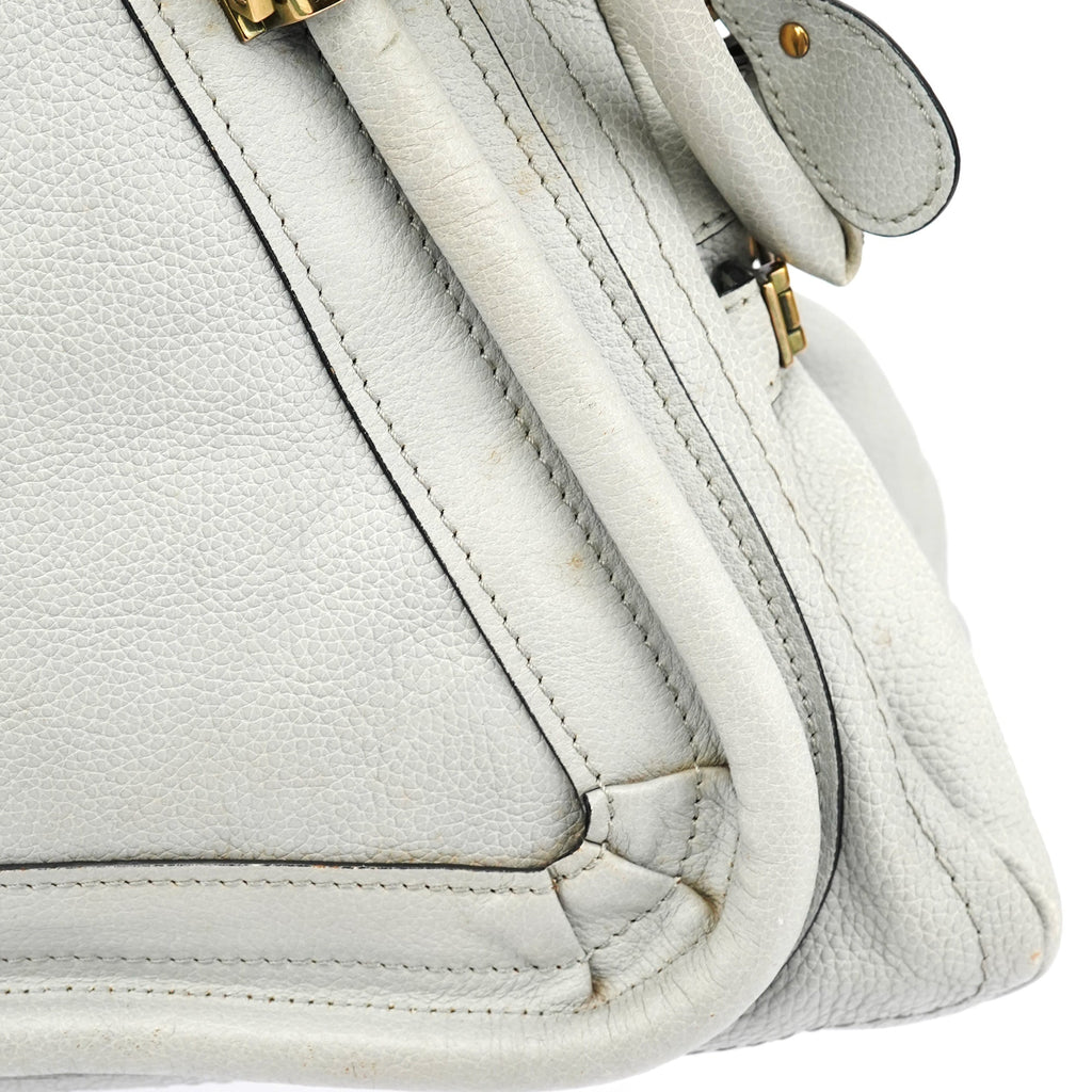 Grey Leather Paraty 2-Way Bag