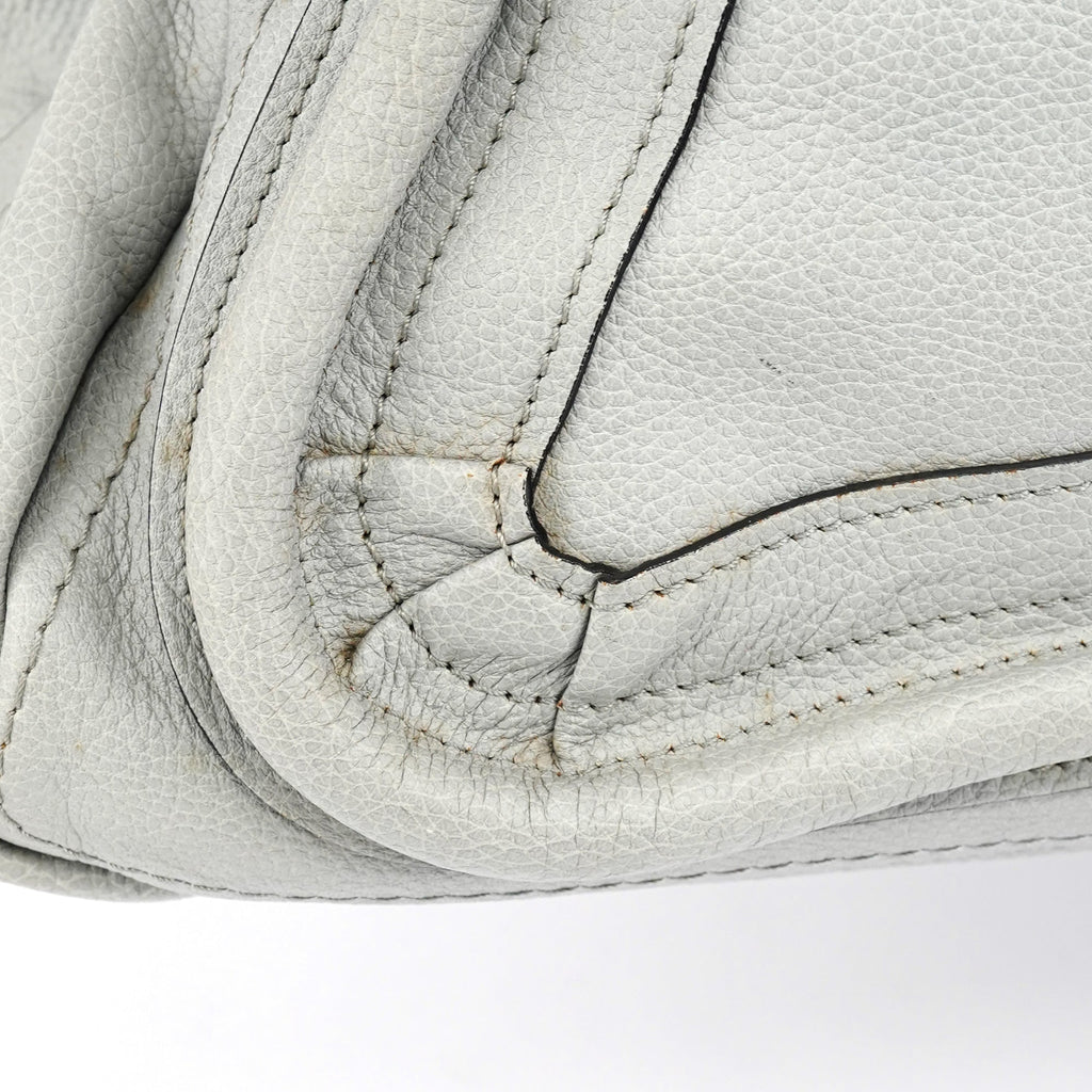 Grey Leather Paraty 2-Way Bag