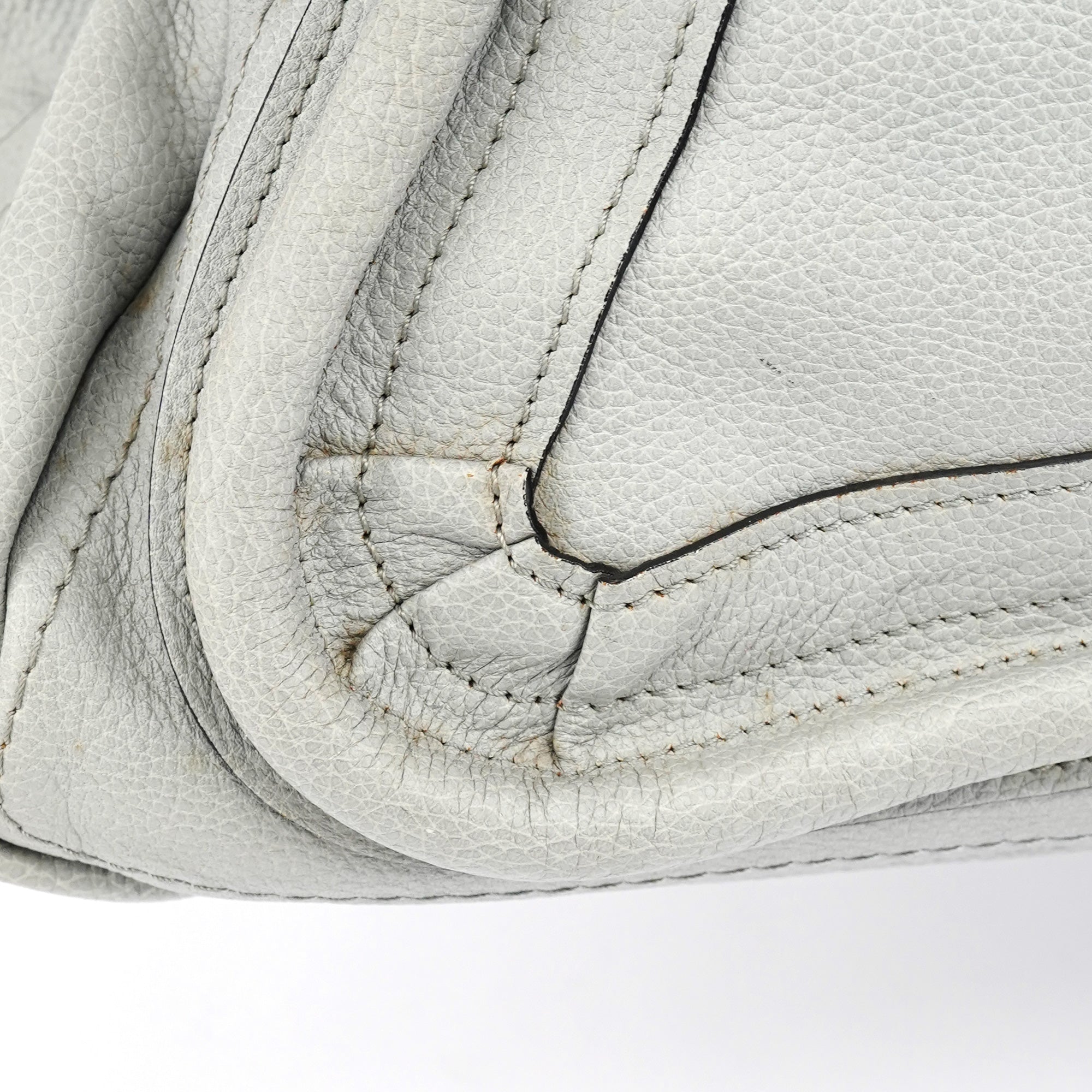 Grey Leather Paraty 2-Way Bag
