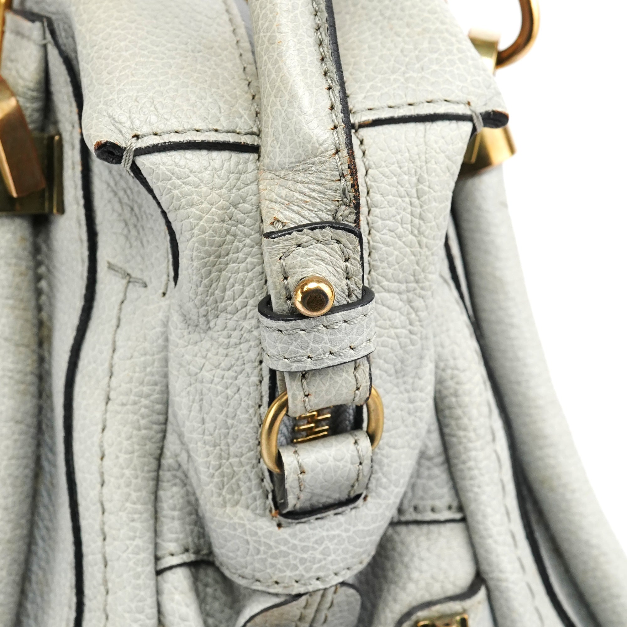 Grey Leather Paraty 2-Way Bag