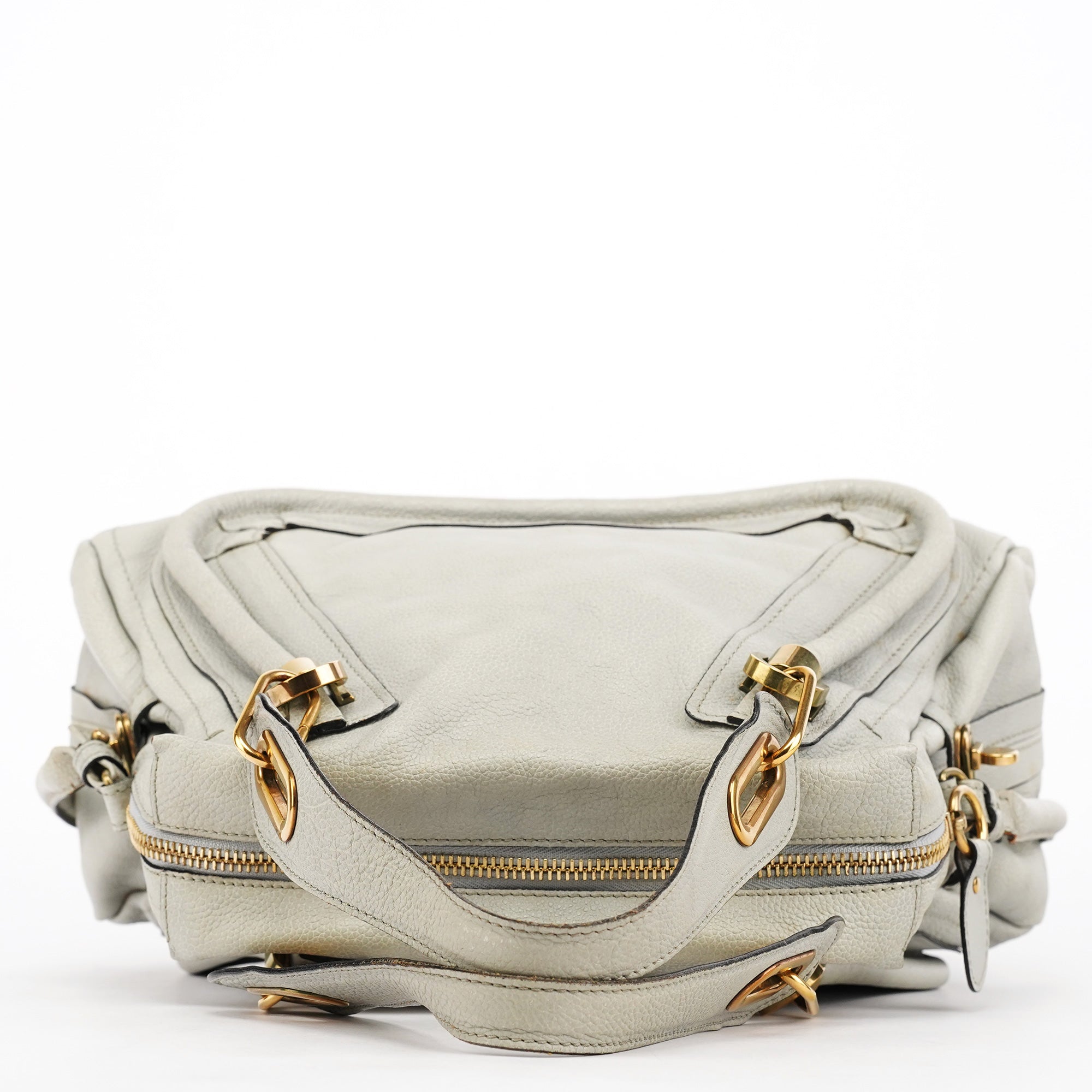 Grey Leather Paraty 2-Way Bag