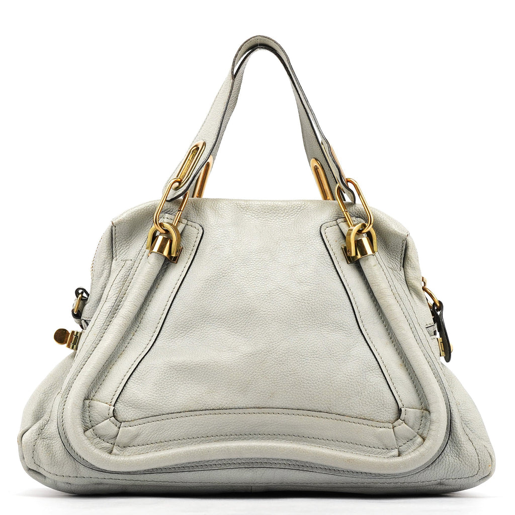 Grey Leather Paraty 2-Way Bag