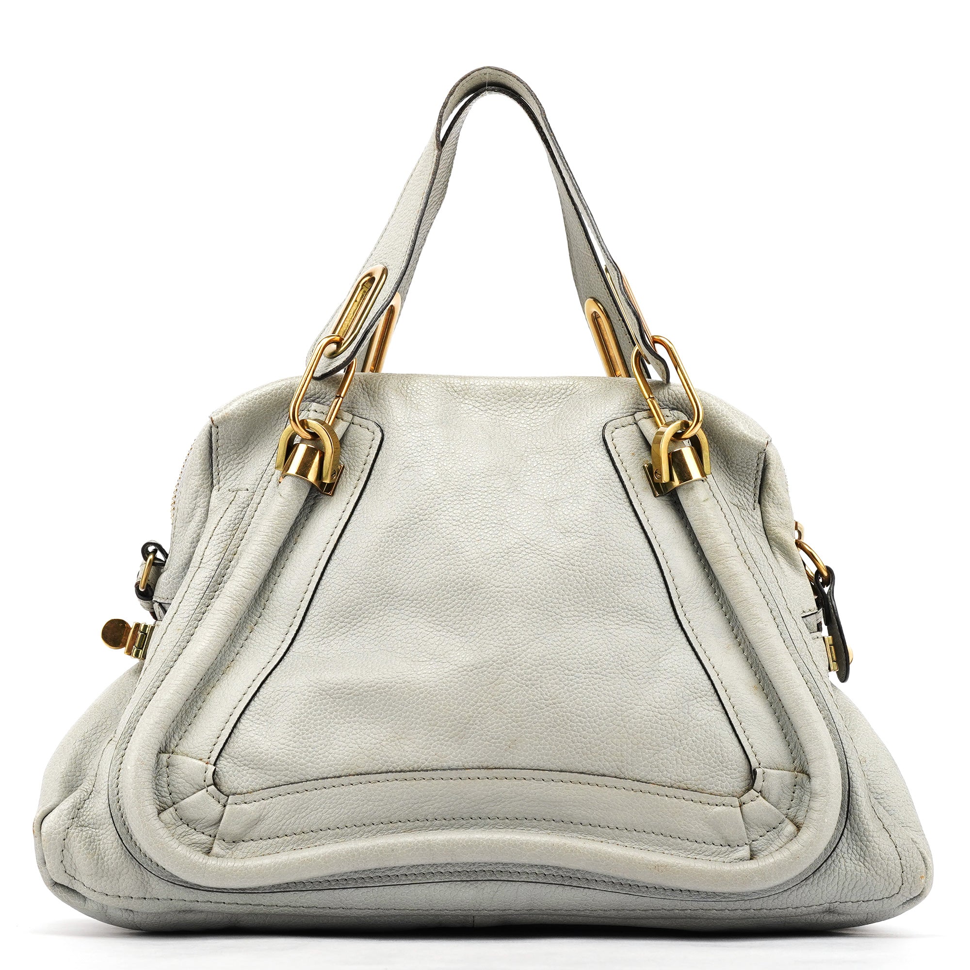 Grey Leather Paraty 2-Way Bag