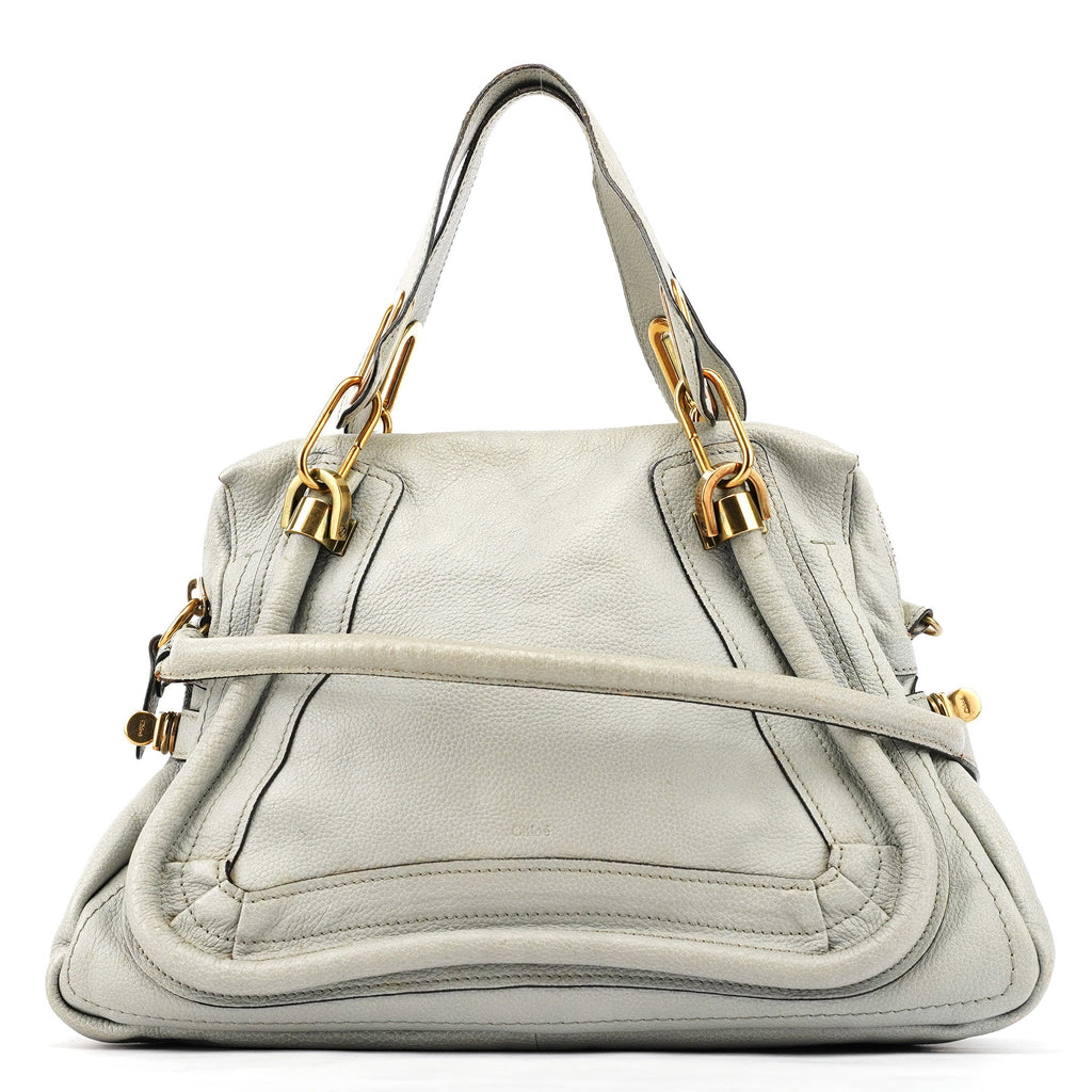 Grey Leather Paraty 2-Way Bag