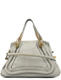 Grey Leather Paraty 2-Way Bag
