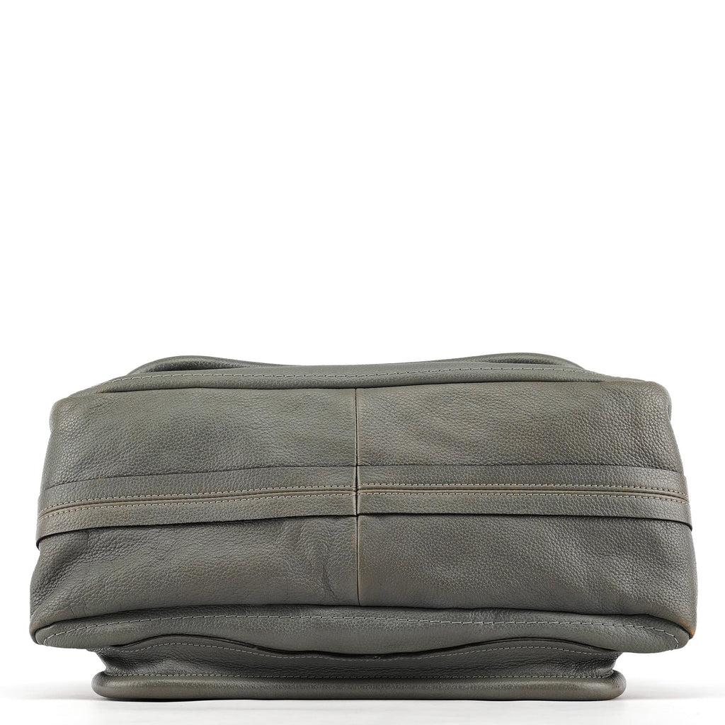 Grey Leather Paraty 2-Way Bag