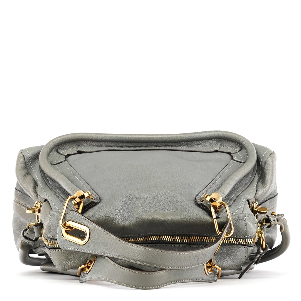 Grey Leather Paraty 2-Way Bag