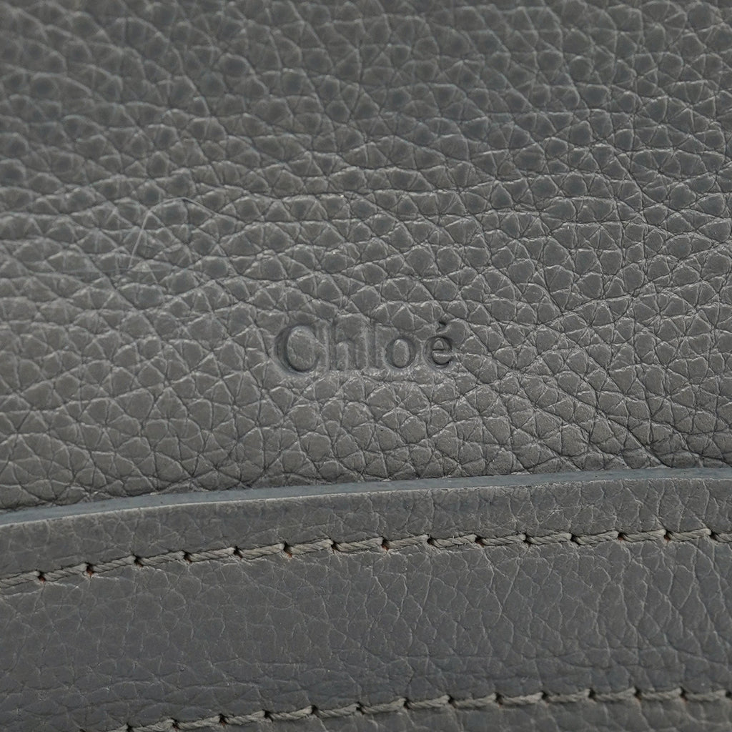 Grey Leather Paraty 2-Way Shoulder Bag