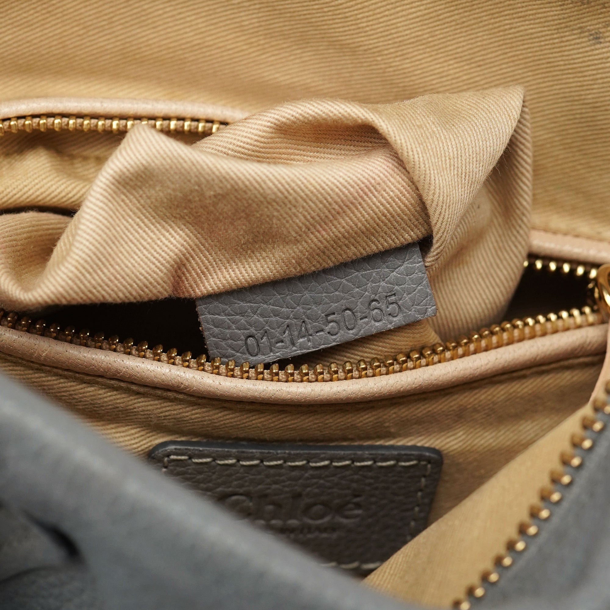 Grey Leather Paraty 2-Way Shoulder Bag