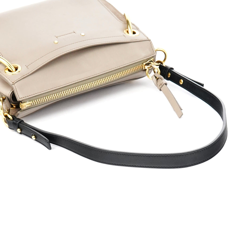 Grey Leather Suede Roy 2-Way Bag