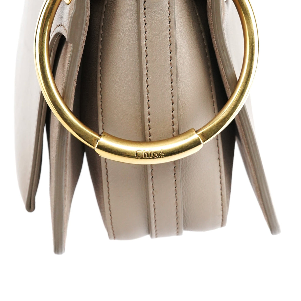 Grey Leather Suede Roy 2-Way Bag