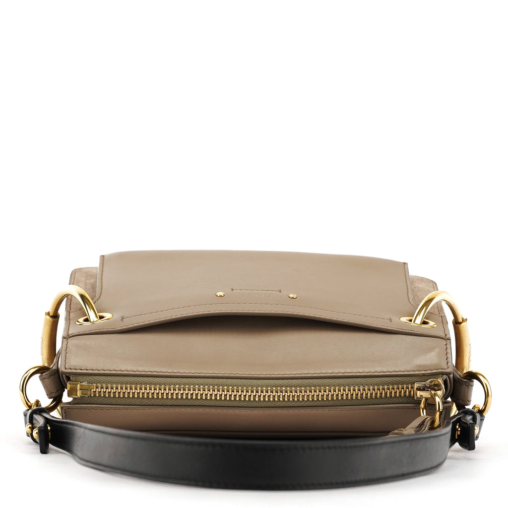 Grey Leather Suede Roy 2-Way Bag