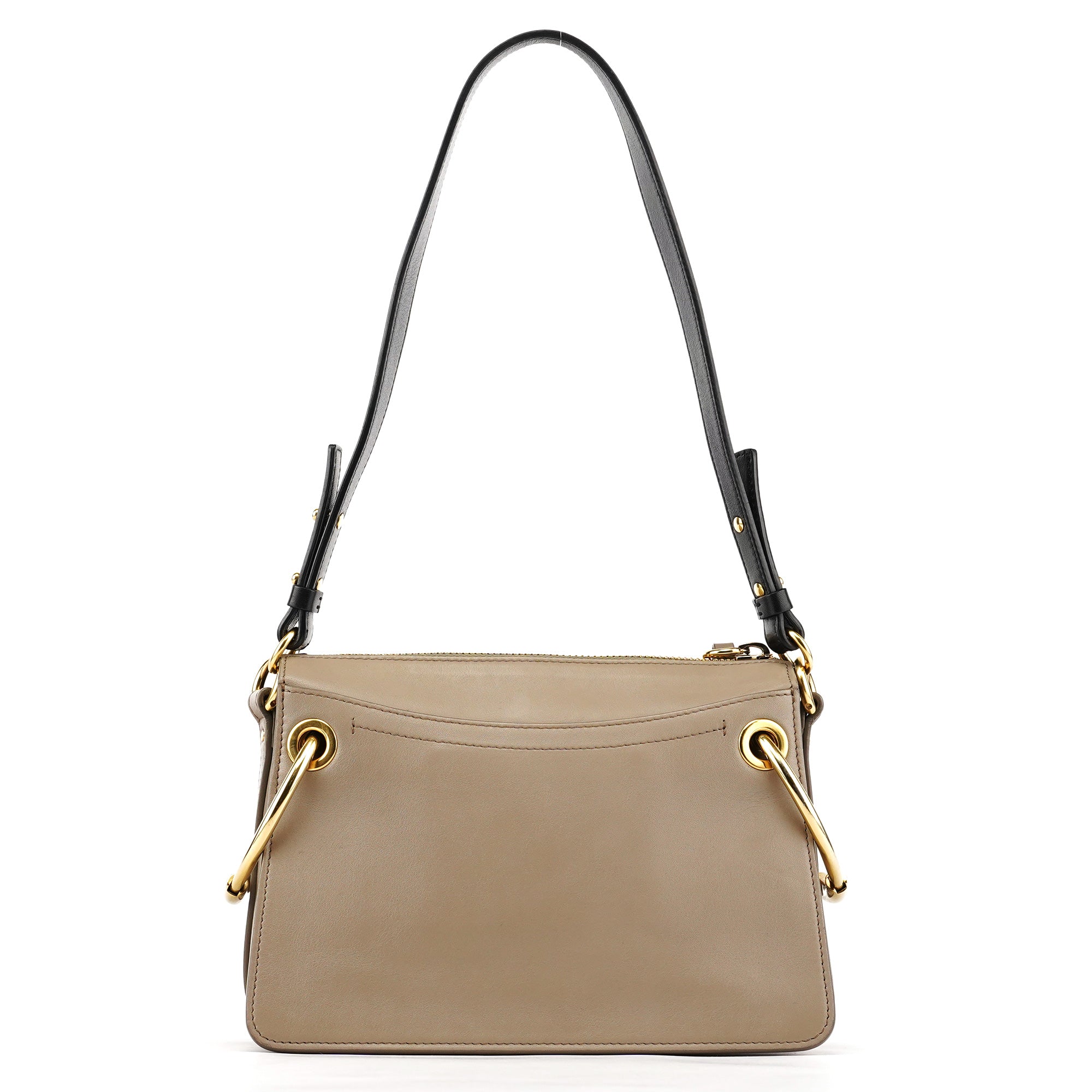 Grey Leather Suede Roy 2-Way Bag