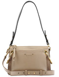 Grey Leather Suede Roy 2-Way Bag
