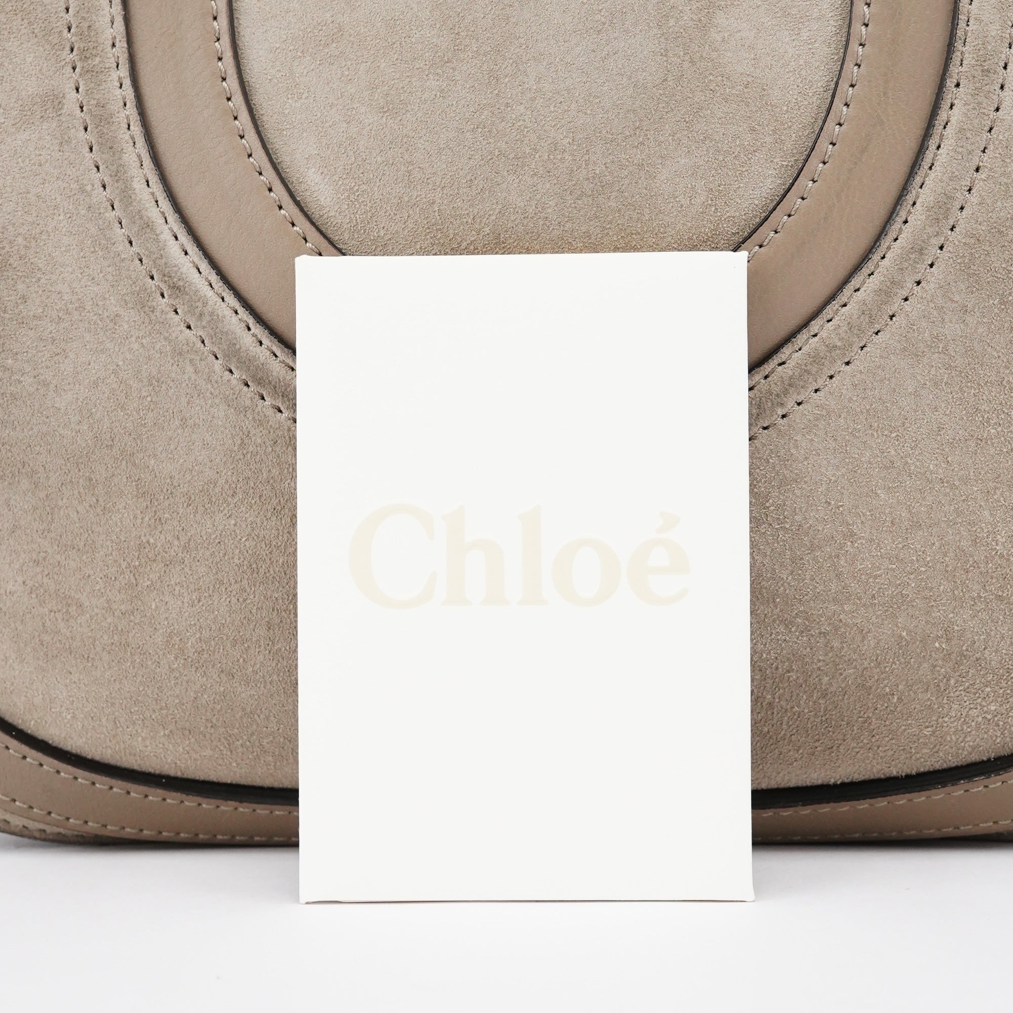 Grey Suede Leather Pixie 2-Way Bag