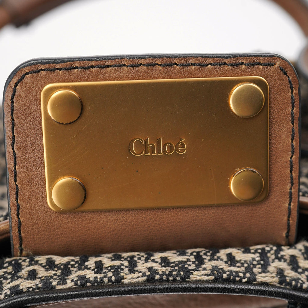 Grey Tan Tweed Paddington Shoulder Bag