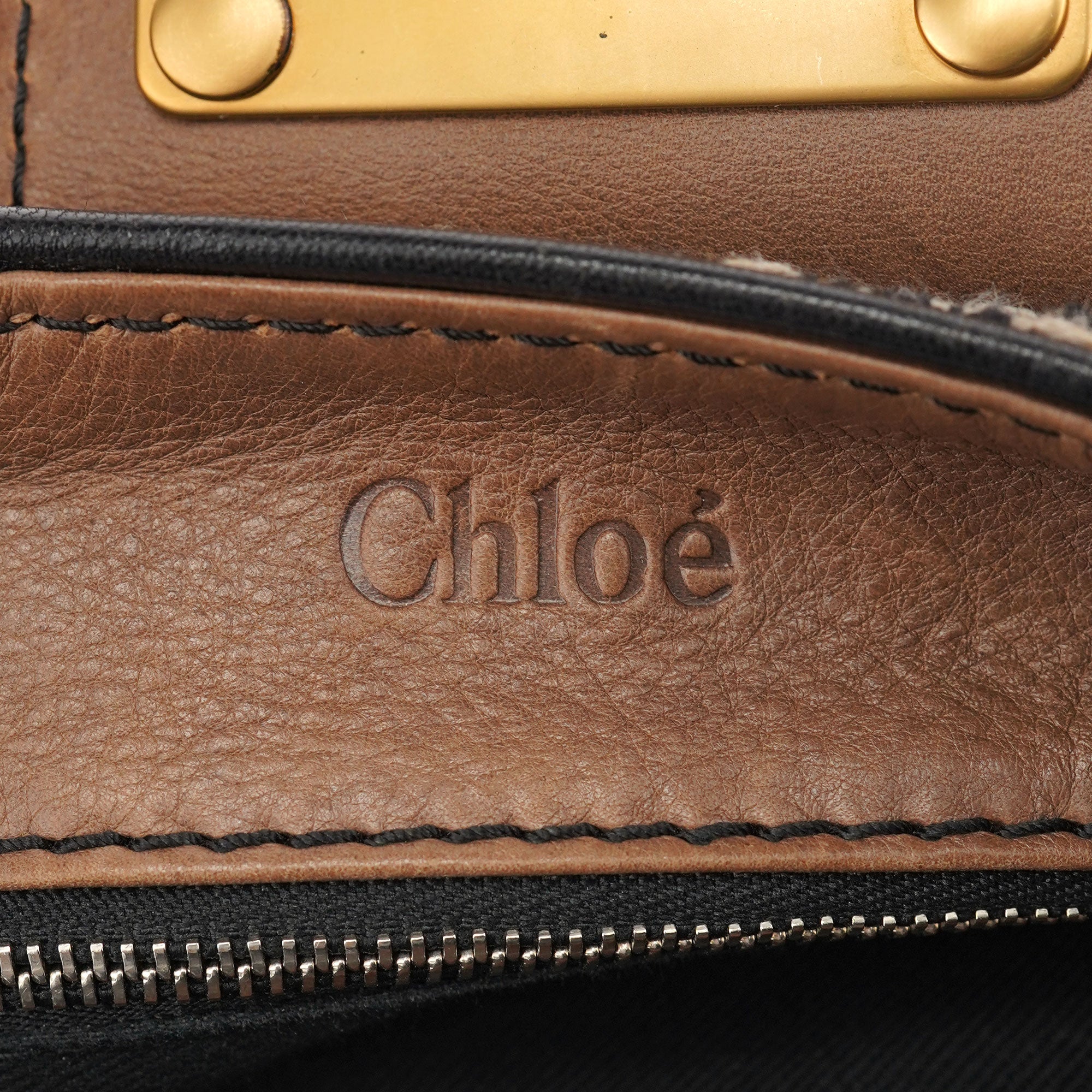 Grey Tan Tweed Paddington Shoulder Bag