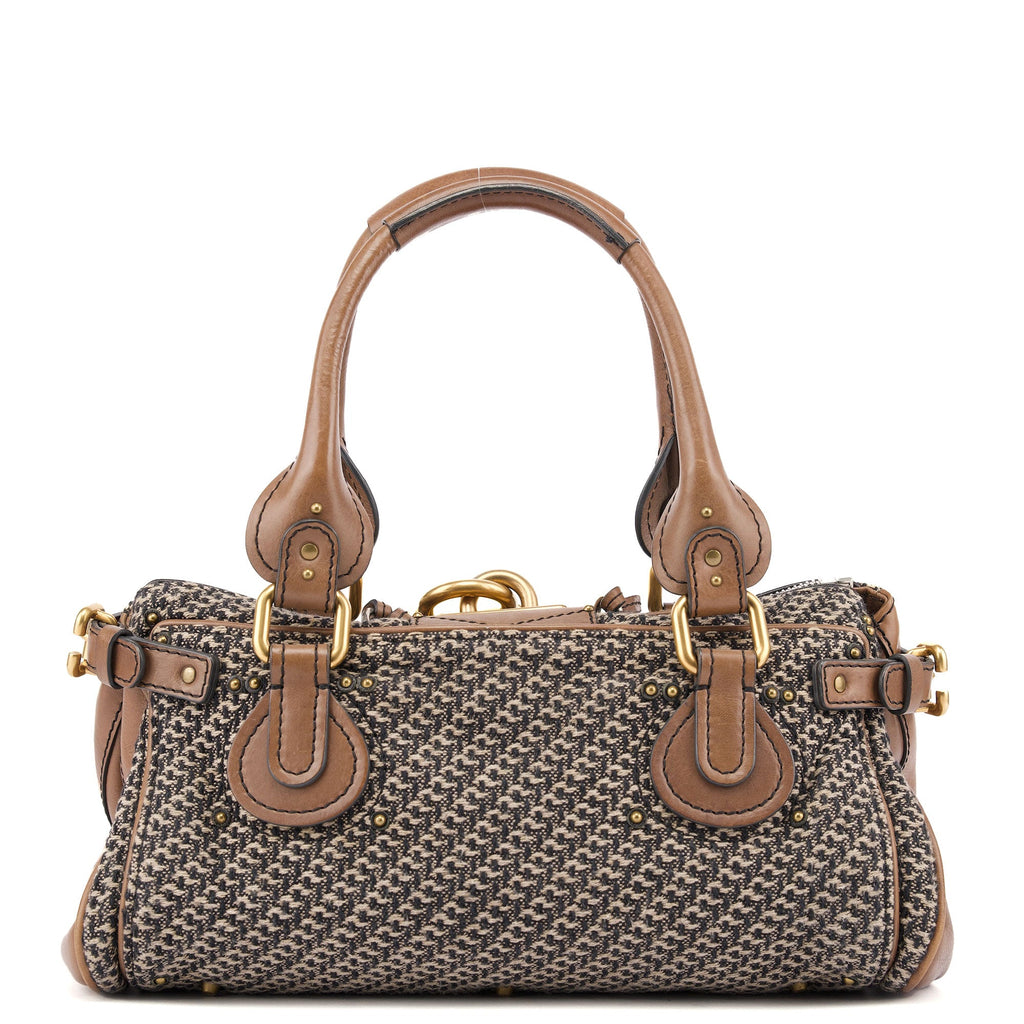 Grey Tan Tweed Paddington Shoulder Bag