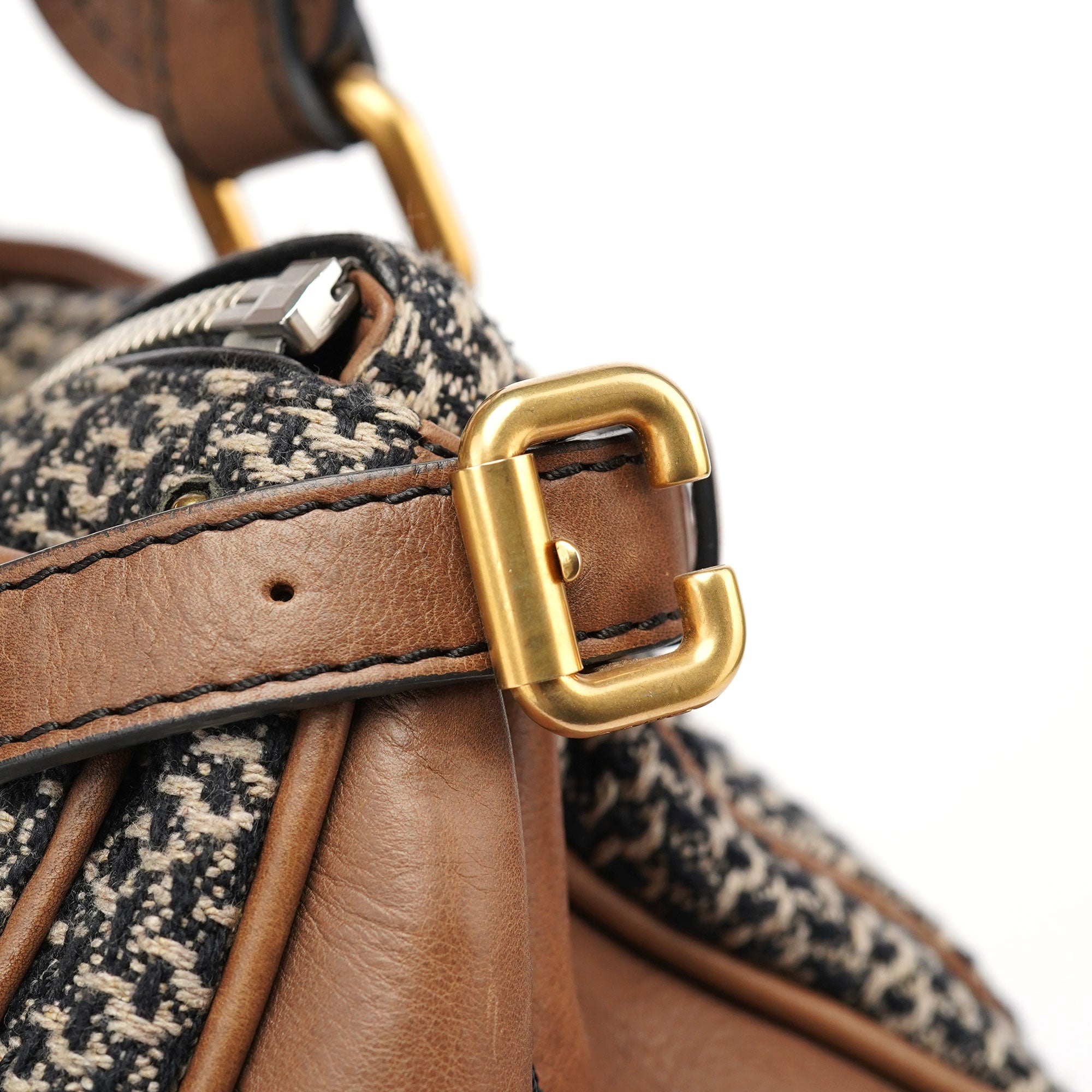 Grey Tan Tweed Paddington Shoulder Bag