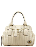 Ivory Leather Bay Tote Bag