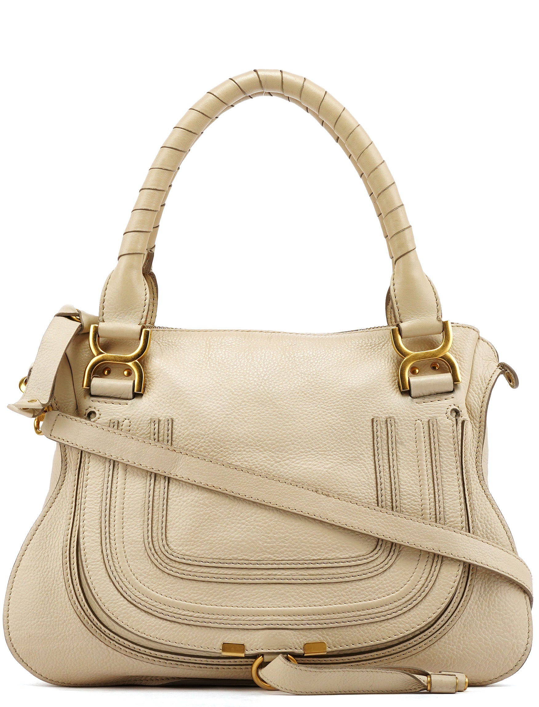 Ivory Leather Marcie 2-Way Bag