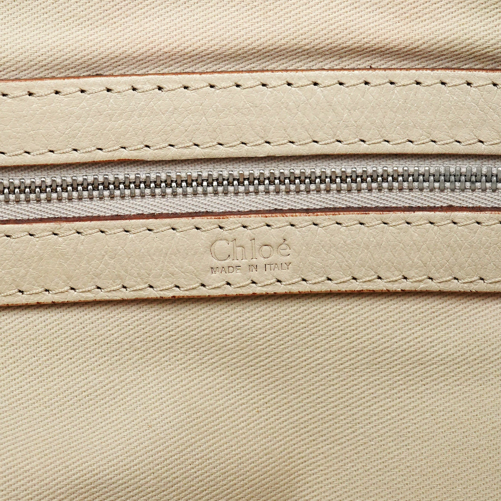 Ivory Leather Tracy Tote Bag