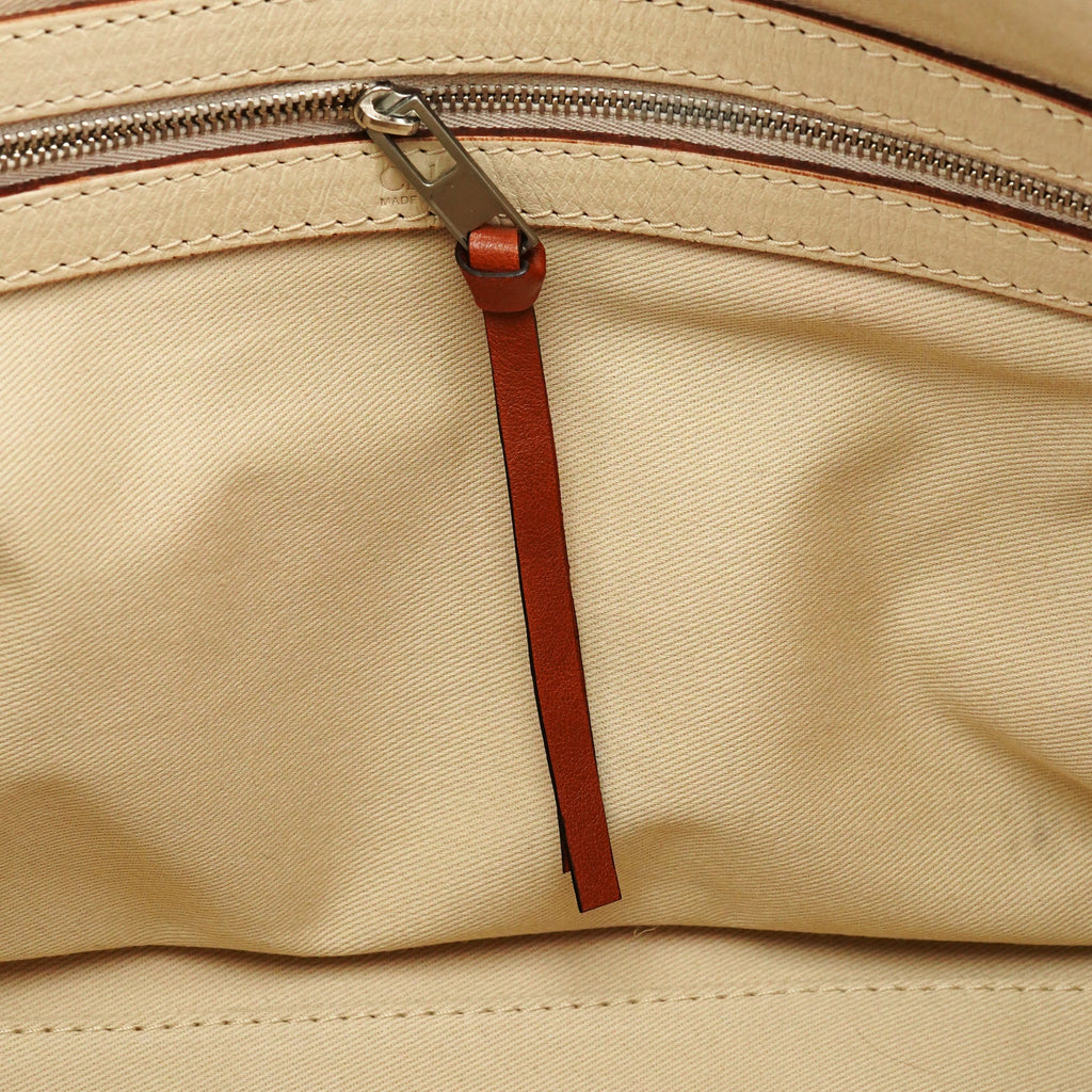 Ivory Leather Tracy Tote Bag