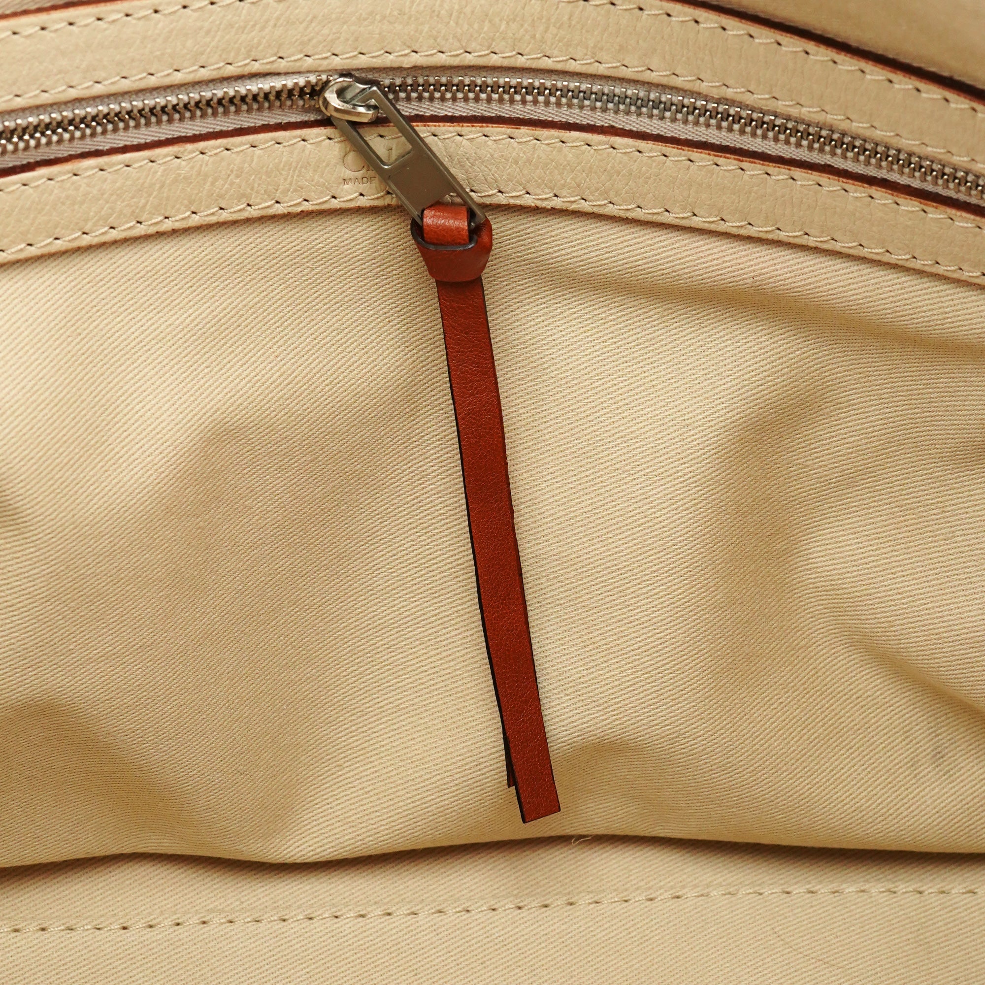 Ivory Leather Tracy Tote Bag