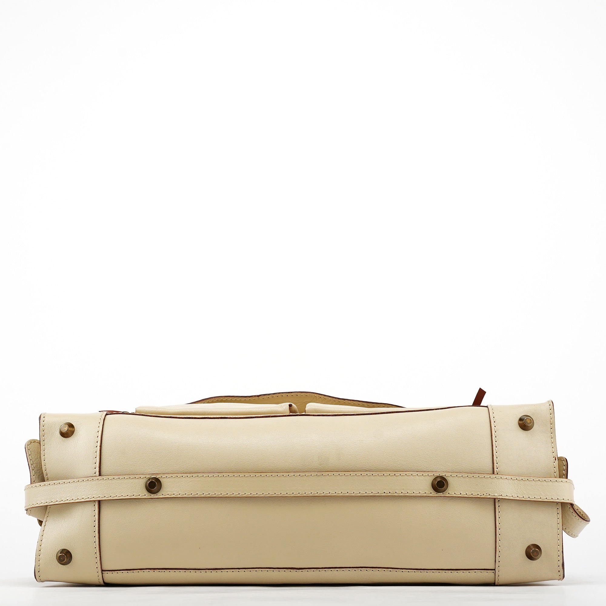 Ivory Leather Tracy Tote Bag