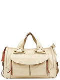 Ivory Leather Tracy Tote Bag