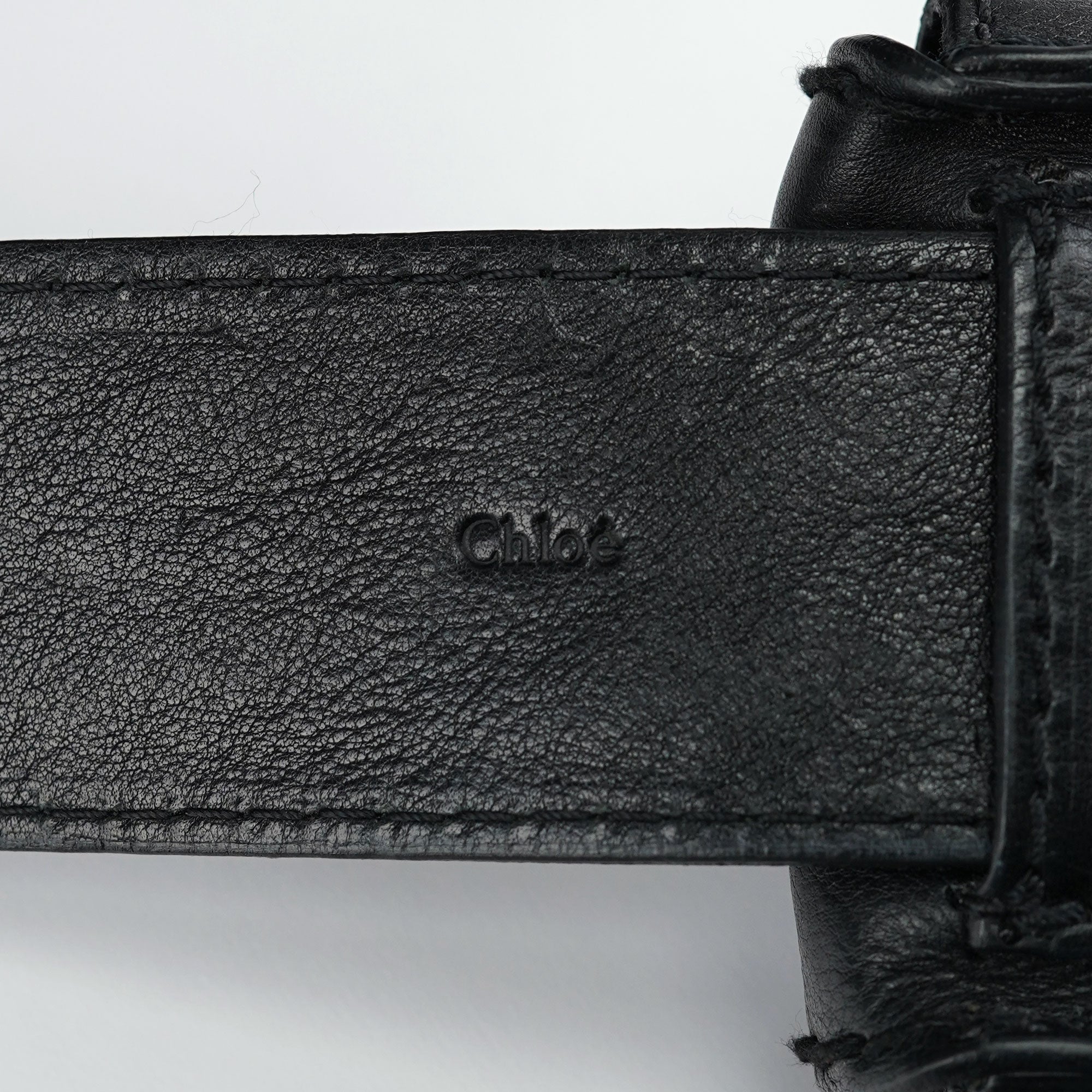 Large Black Leather Edith Tote Bag