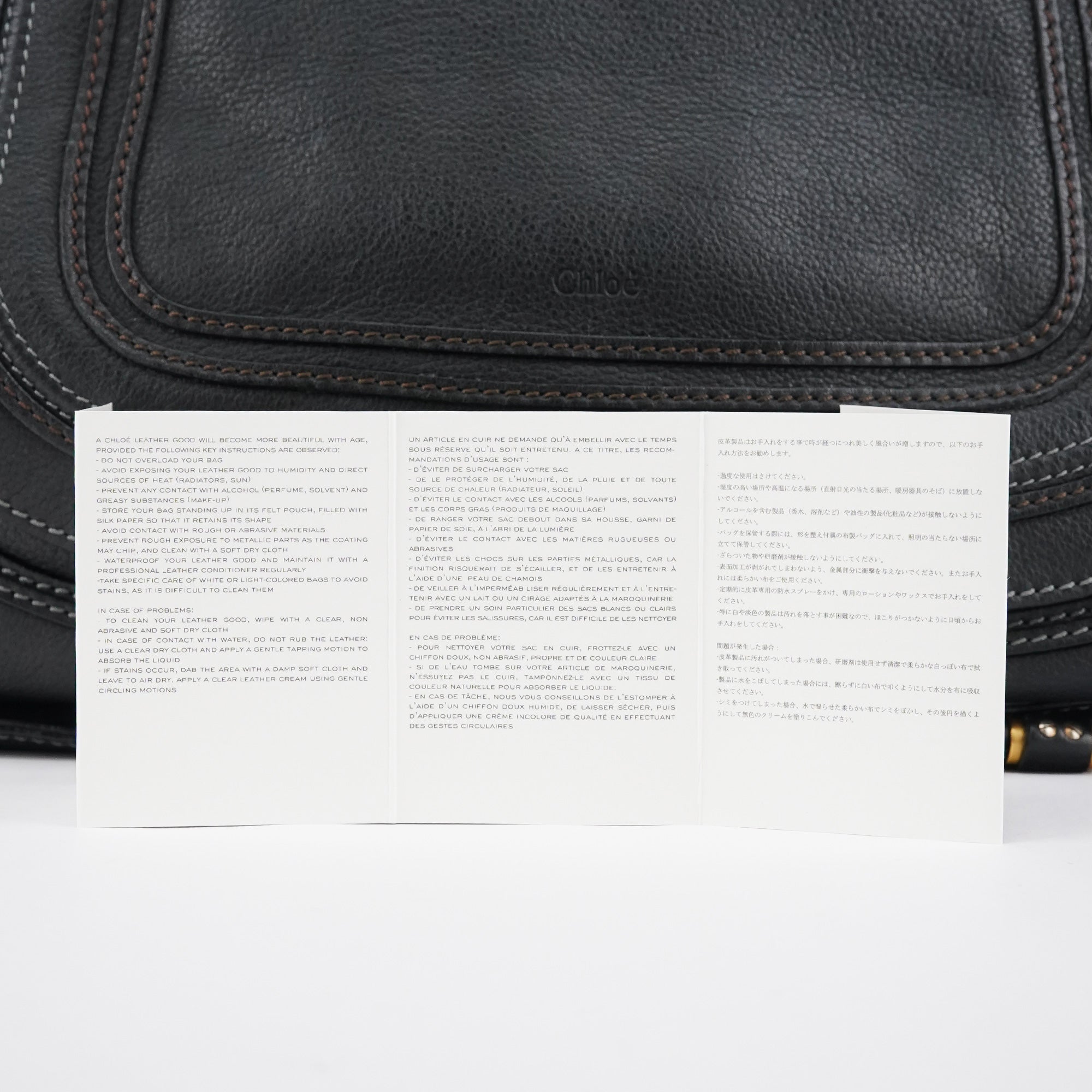 Large Black Leather Marcie Shoulder Bag