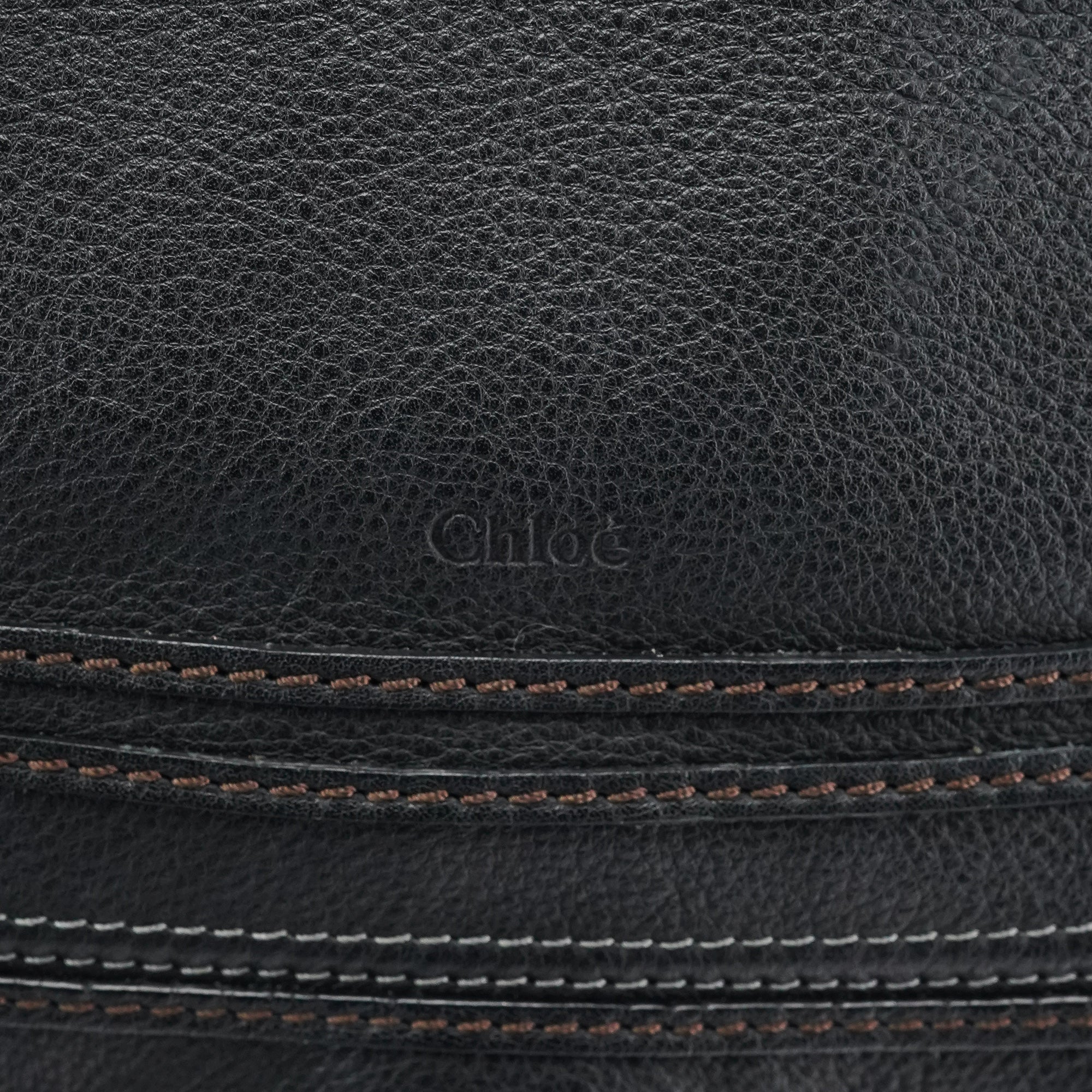 Large Black Leather Marcie Shoulder Bag