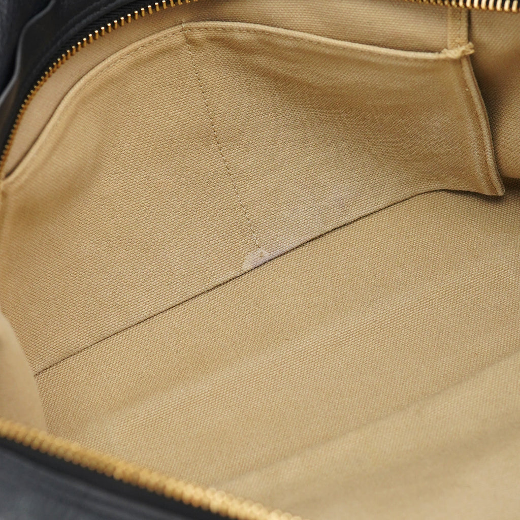 Large Black Leather Tote Bag