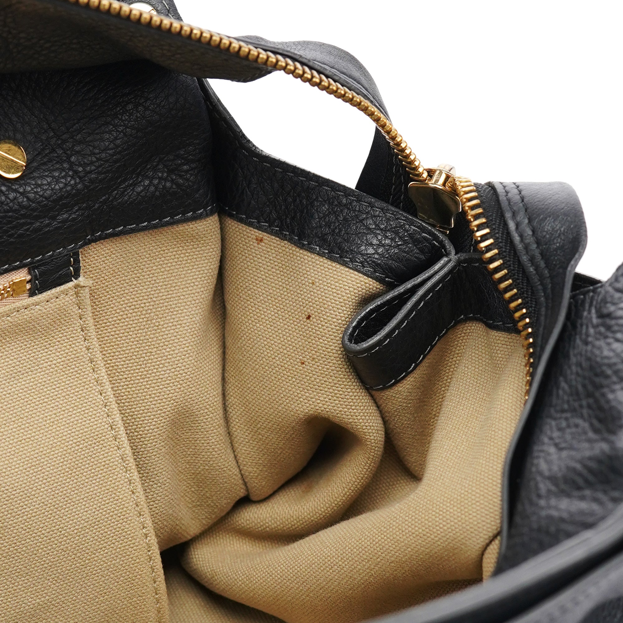 Large Black Leather Tote Bag