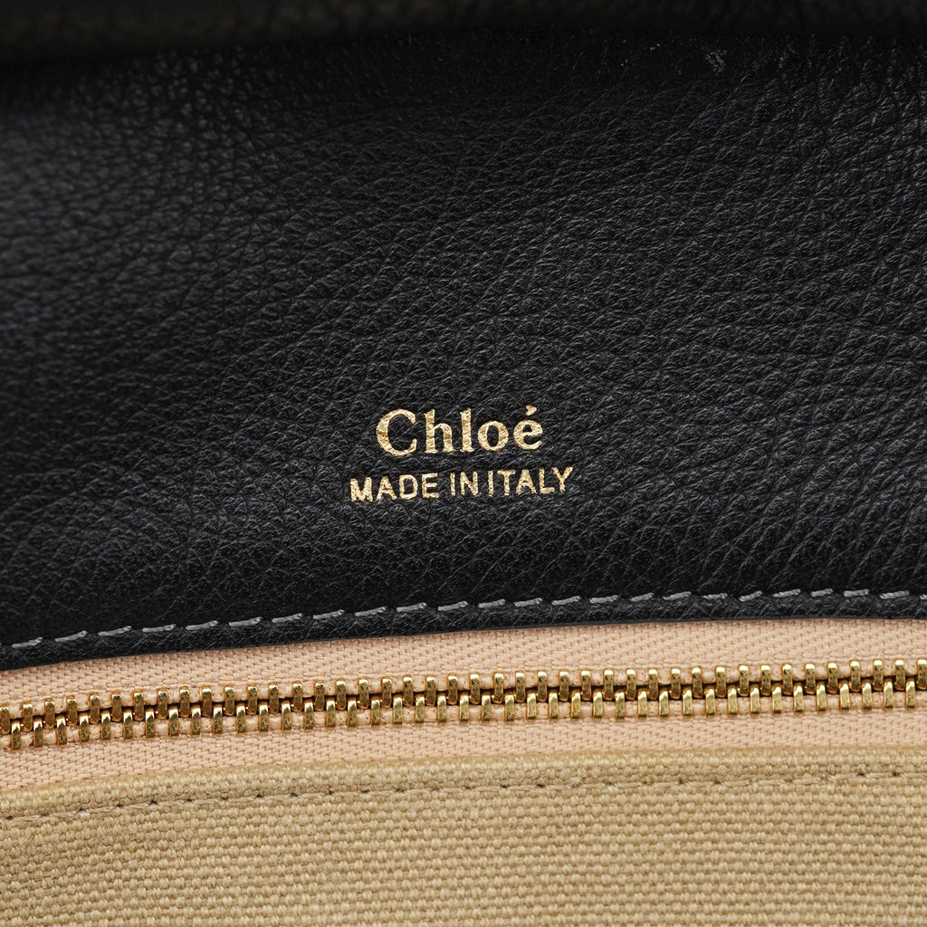 Large Black Leather Tote Bag