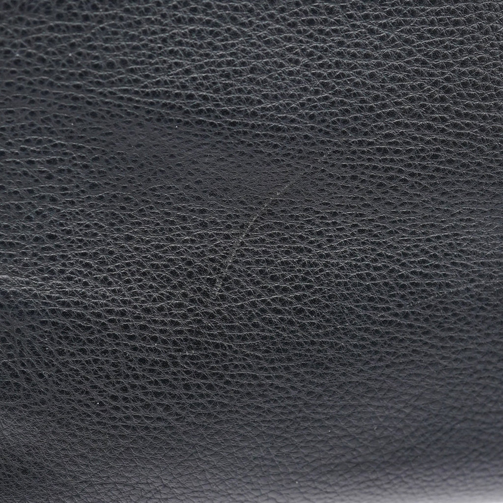 Large Black Leather Tote Bag