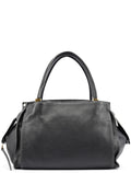 Large Black Leather Tote Bag