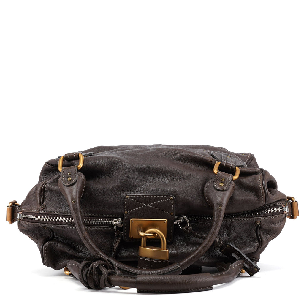 Large Brown Leather Paddington Shoulder Bag
