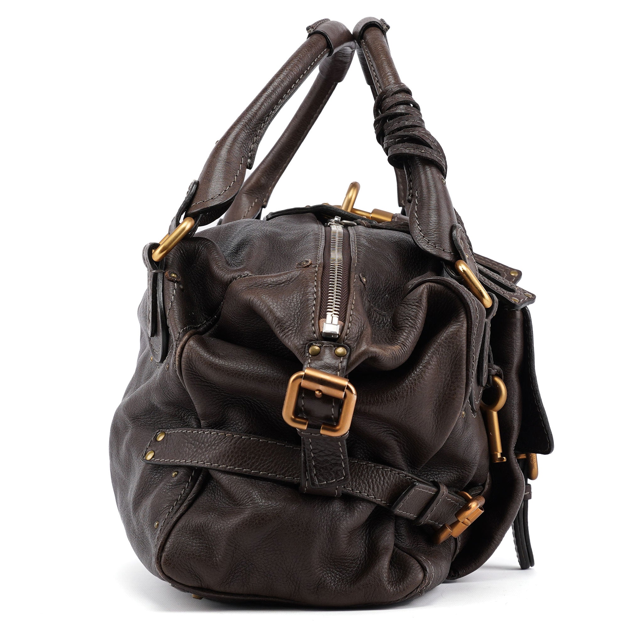 Large Brown Leather Paddington Shoulder Bag