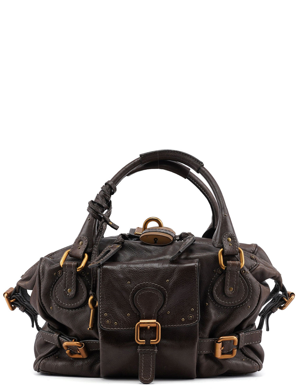 Large Brown Leather Paddington Shoulder Bag