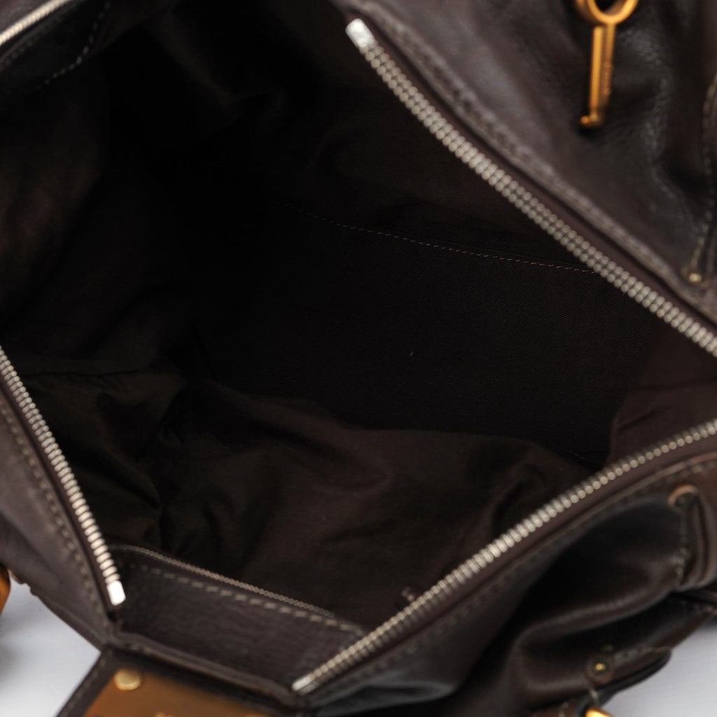 Large Brown Leather Paddington Shoulder Bag