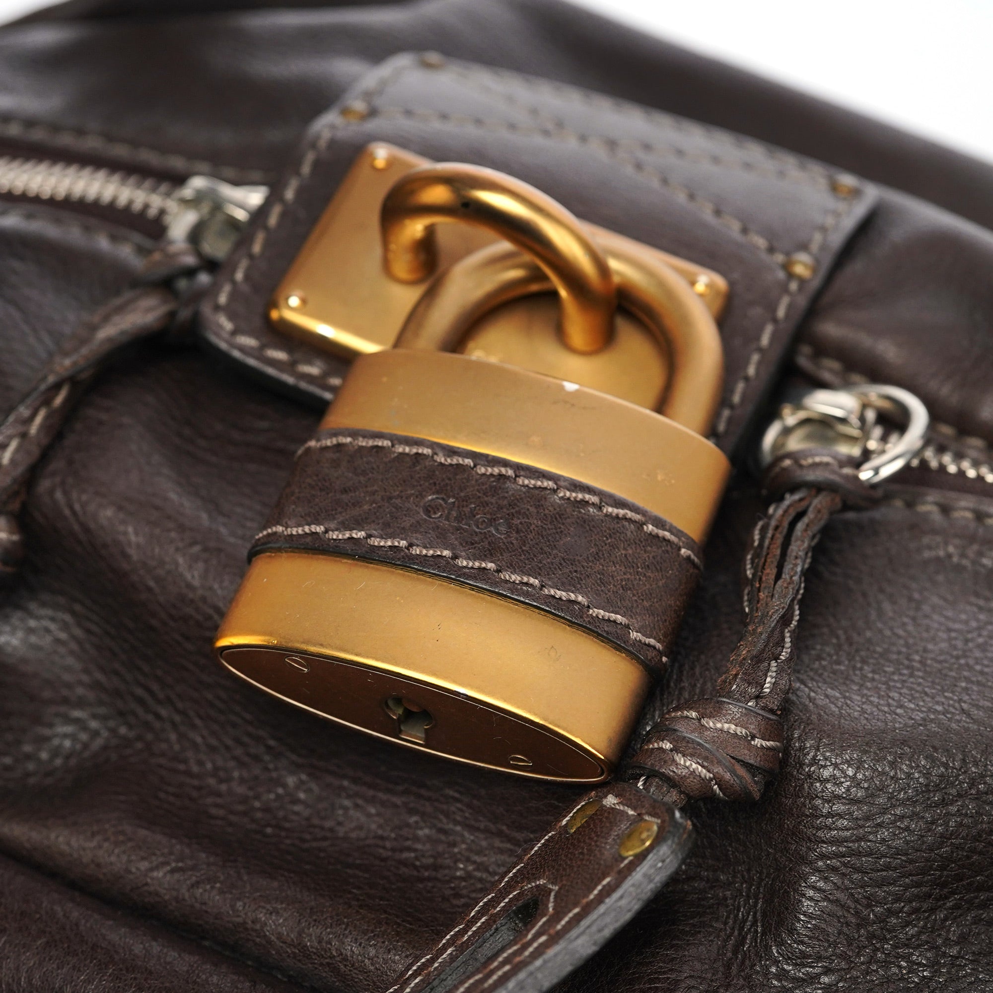 Large Brown Leather Paddington Shoulder Bag