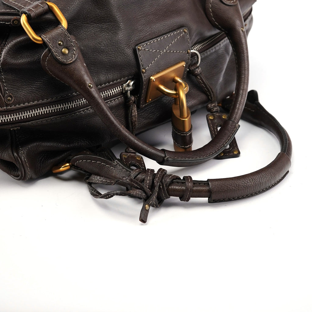 Large Brown Leather Paddington Shoulder Bag