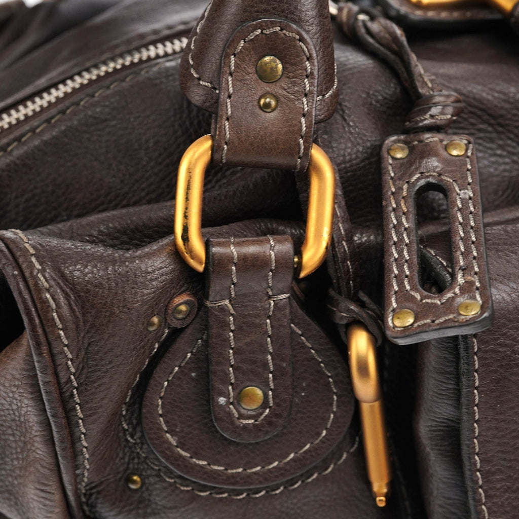 Large Brown Leather Paddington Shoulder Bag