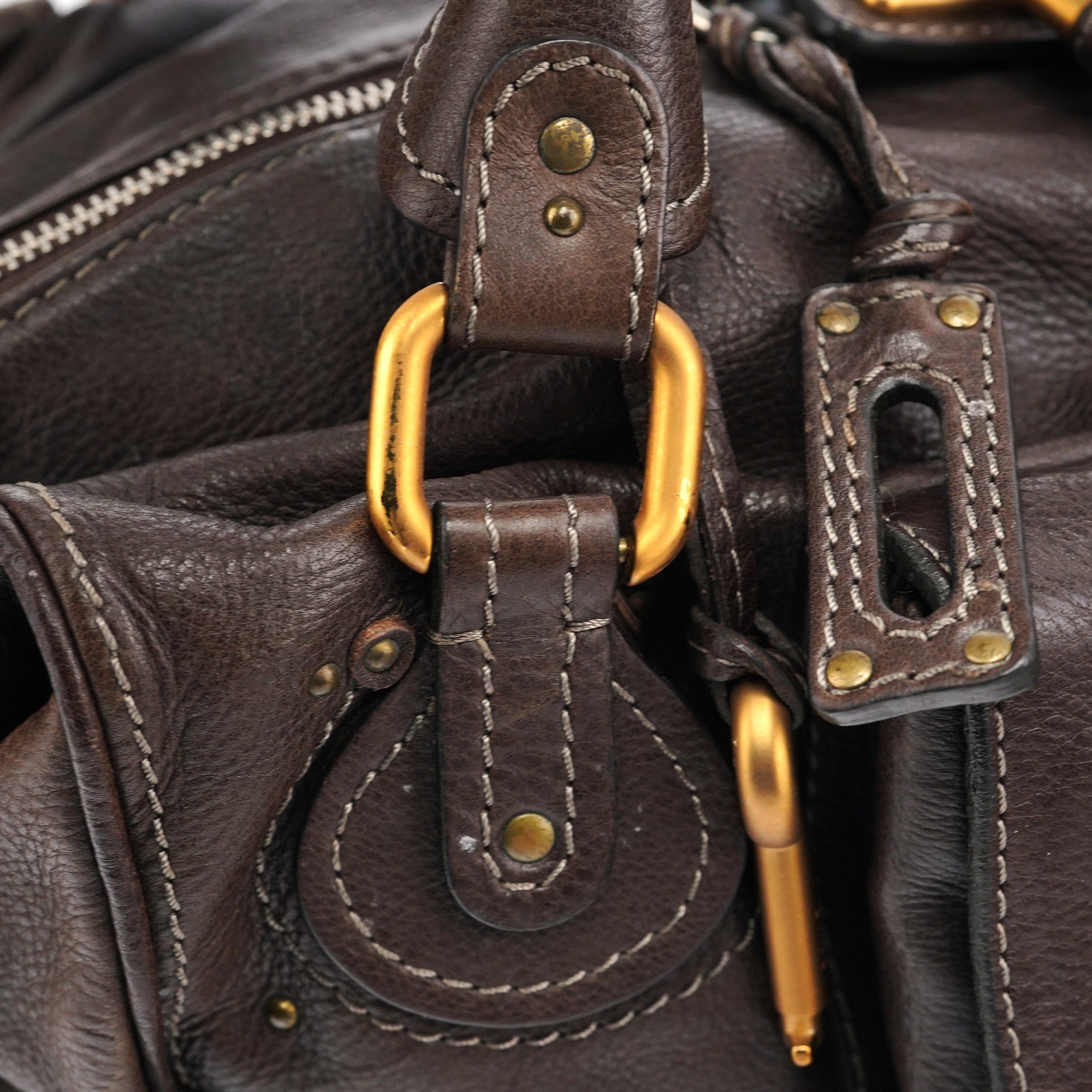 Large Brown Leather Paddington Shoulder Bag