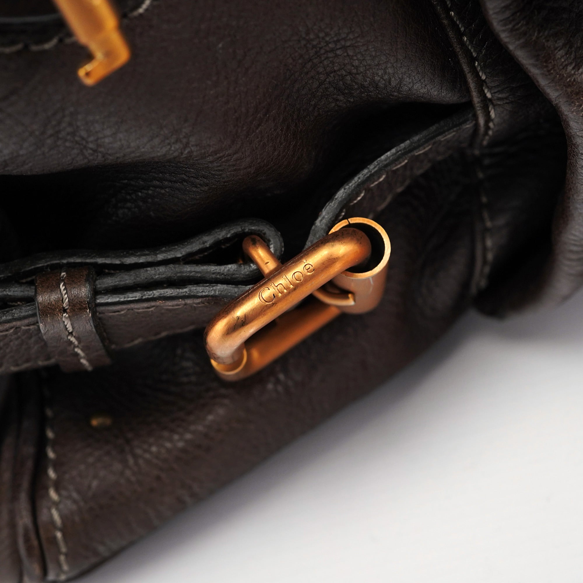 Large Brown Leather Paddington Shoulder Bag