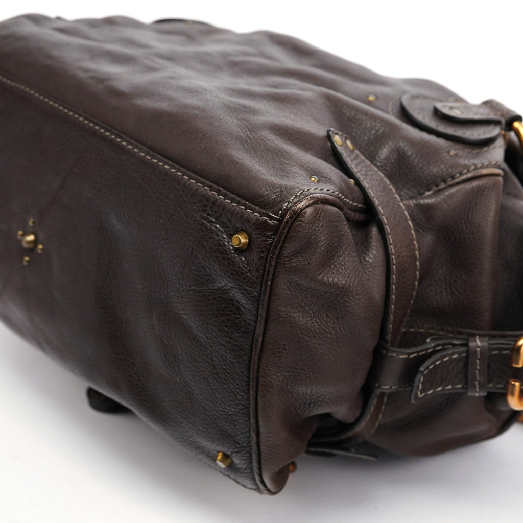 Large Brown Leather Paddington Shoulder Bag