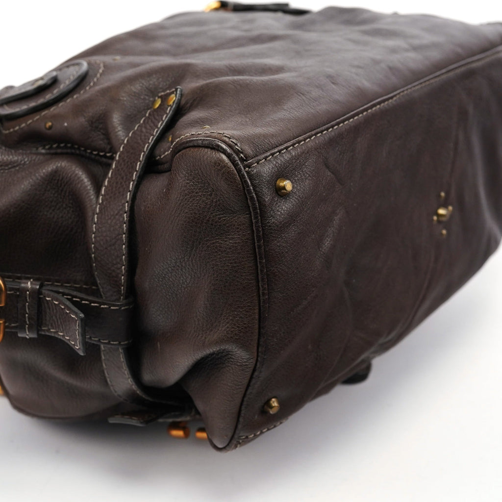 Large Brown Leather Paddington Shoulder Bag